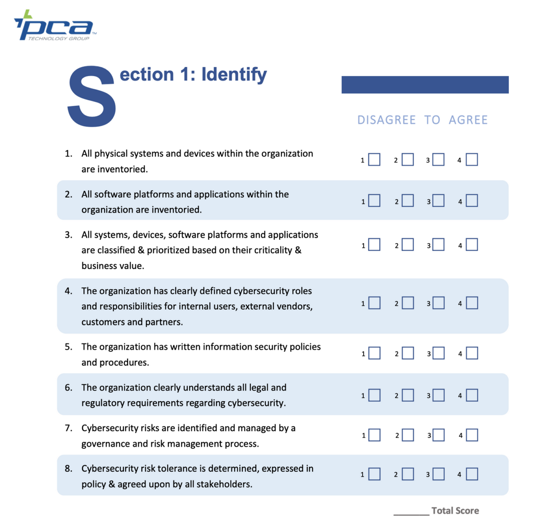 Free Cybersecurity Self-Assessment | PCA Technology Group